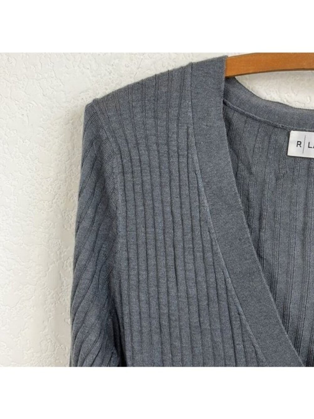 The Reset R Label Cashmere Ribbed Cardigan Sweater - Picture 2 of 7